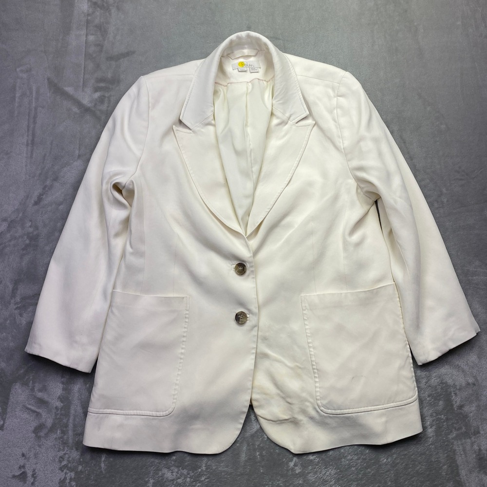 Boden Womens White Two Button Patch Pocket‎ Blazer Jacket Size US 16/18 U0124